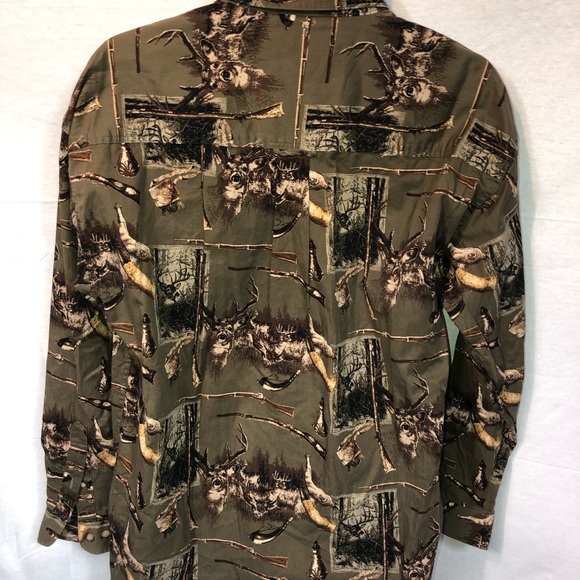 Bit And Bridle Big Buck Deer And Muzzle Loader Men’s Shirt Size L Large EUC! - Picture 5 of 6